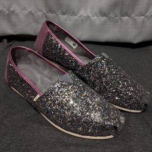 Purple Glitter Toms 11